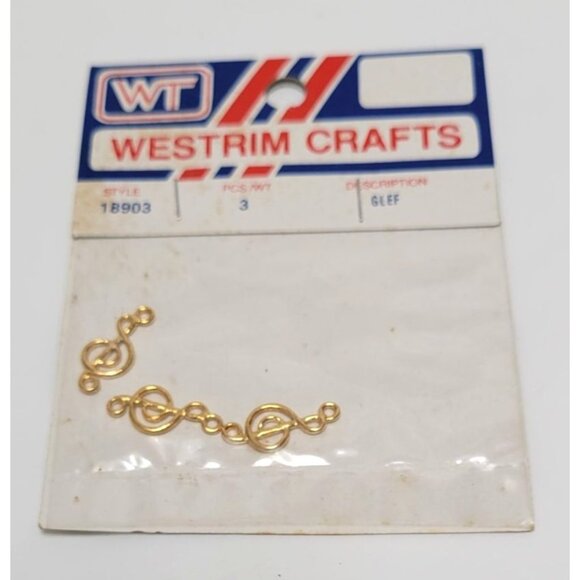 Lot of 4 VTG Leewards Happy Holidays Music Ornaments Westrim Crafts Connectors - Picture 6 of 7